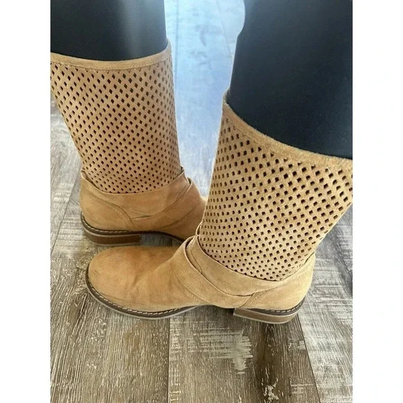 Sundance Women’s Leather Boots Size 38 (7.5-8) Tan - Picture 7 of 12